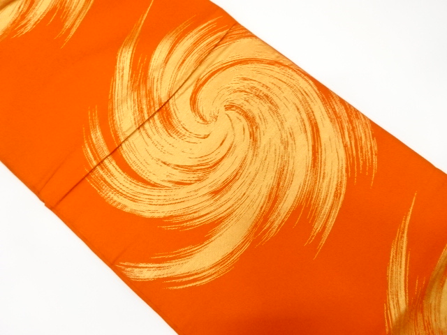 JAPANESE KIMONO / ANTIQUE FUKURO OBI / SILK / WOVEN SPIRAL